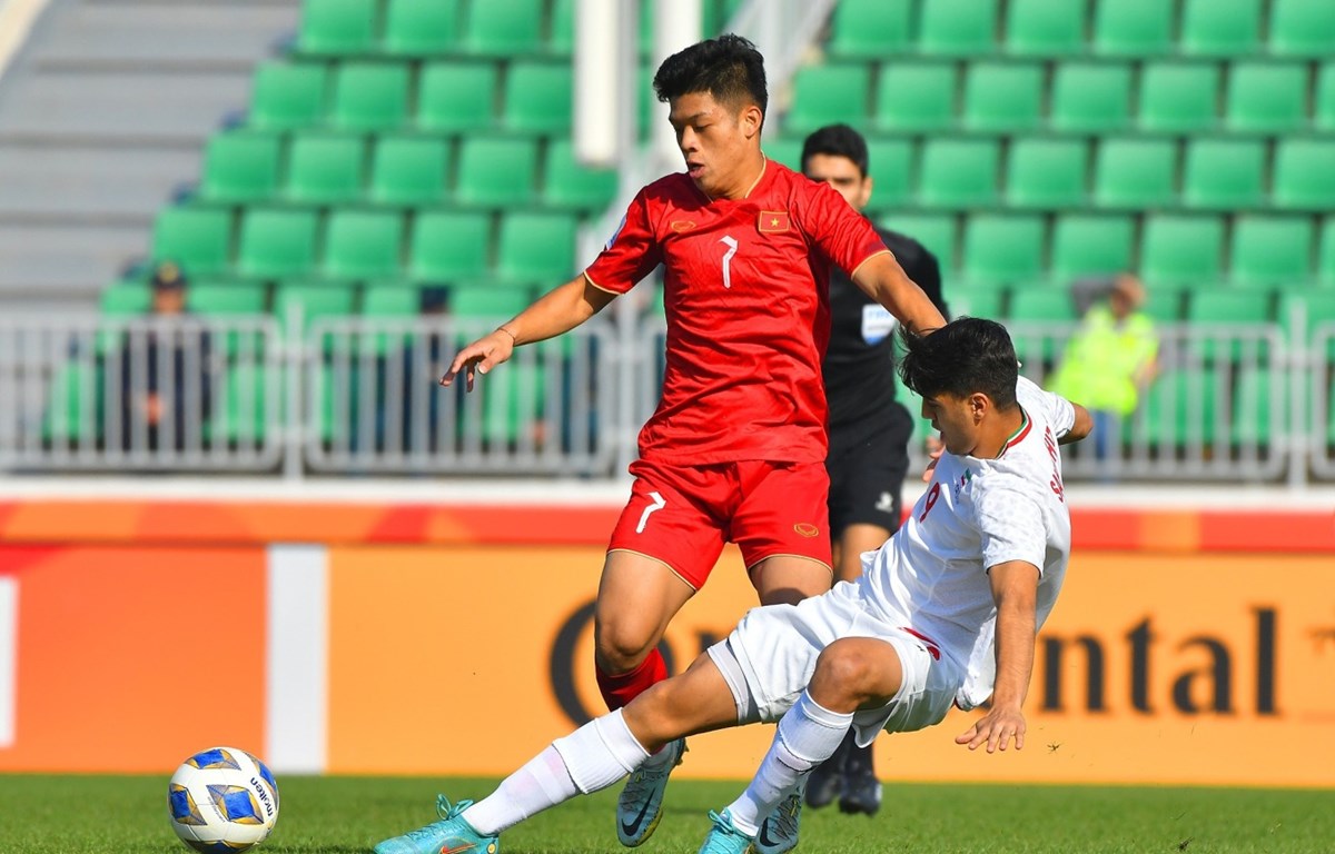 U20 Việt Nam không thể gây bất ngờ trước U20 Iran. (Ảnh: AFC)