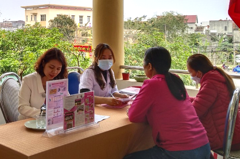 Hội LHPN thành phố cũng phối hợp tổ chức khám sức khỏe, tầm soát cho 1.500 hội viên, phụ nữ trên địa bàn.