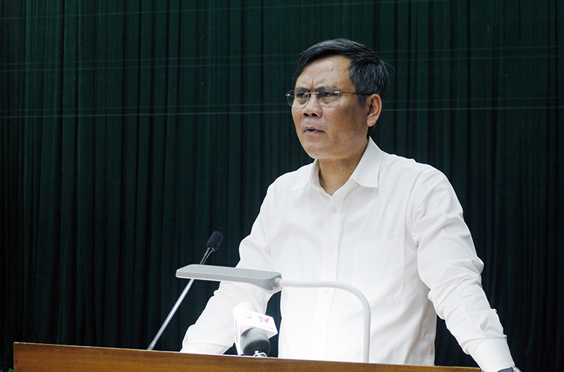 Đồng chí Trần Thắng, Phó Bí thư Tỉnh ủy, Chủ tịch UBND tỉnh kết luận hội nghị.