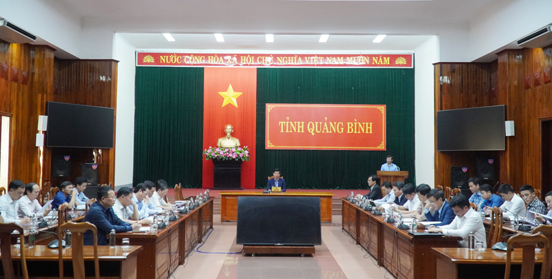 Toàn cảnh hội nghị BCĐ thực hiện công tác chỉnh trang cáp thông tin tỉnh Quảng Bình năm 2023.