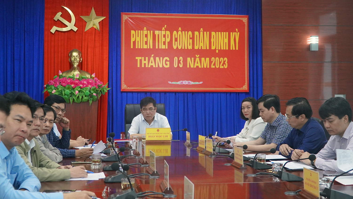 Đồng chí Đoàn Ngọc Lâm, Ủy viên Ban Thường vụ, Phó Chủ tịch Thường trực UBND tỉnh chủ trì phiên tiếp công dân của UBND tỉnh