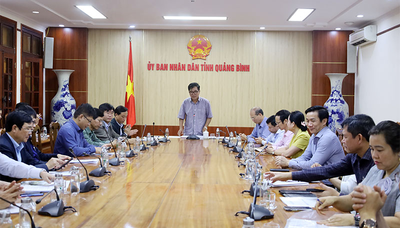 Đồng chí Đoàn Ngọc Lâm, Phó Chủ tịch Thường trực UBND tỉnh phát biểu kết luận cuộc họp