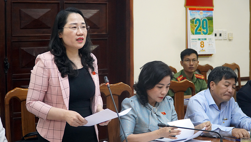 Đồng chí Phó Chủ nhiệm UBTPQH Nguyễn Thị Thủy đánh giá cao nỗ lực và kết quả của tỉnh Quảng Bình sau 10 năm thực hiện các quy định của pháp luật về phòng, chống MBN giai đoạn 2012-2022.