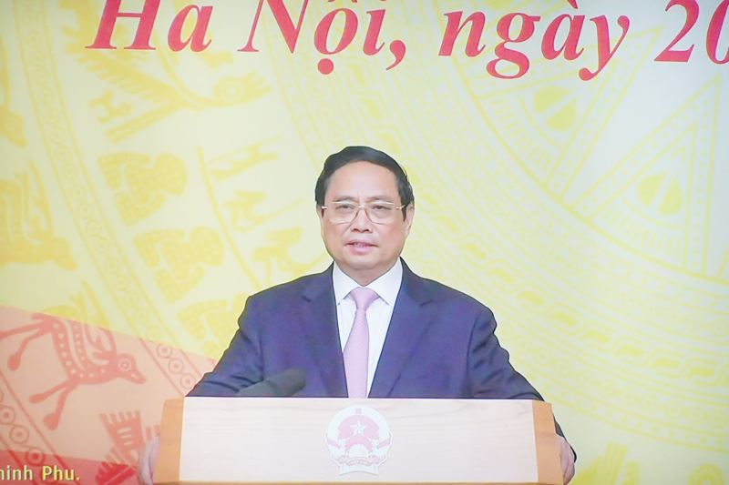 Thủ tướng Chính phủ Phạm Minh Chính phát biểu tại hội nghị toàn quốc về đẩy nhanh tiến độ và nâng cao chất lượng công tác quy hoạch thời kỳ 2021-2030.
