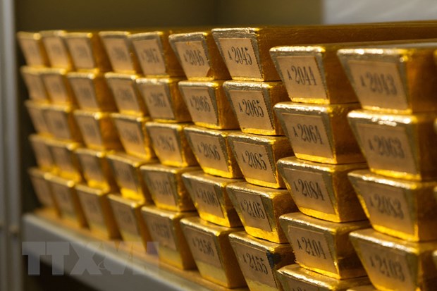 Vàng được dự trữ tại ngân hàng ở Frankfurt, Đức. (Ảnh: AFP/TTXVN)
