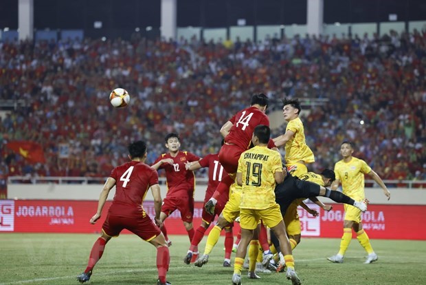 Trận chung kết bóng đá nam SEA Games 31 giữa Việt Nam và Thái Lan. (Ảnh: Hải An/Vietnam+)