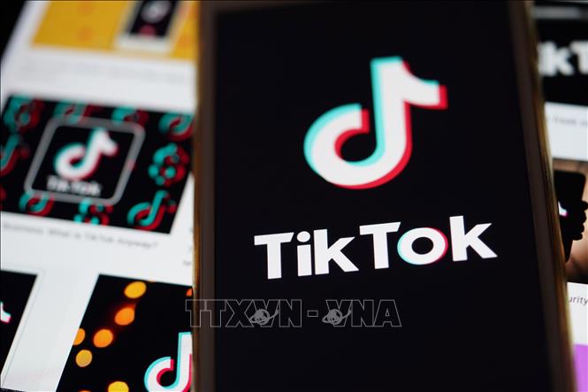 Biểu tượng của mạng xã hội TikTok. Ảnh: THX/TTXVN