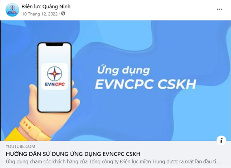 App EVNCPC CSKH và các kênh trực tuyến