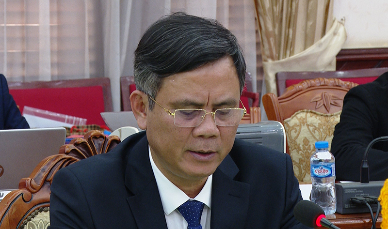Đồng chí Trần Thắng, Chủ tịch UBND tỉnh Quảng Bình phát biểu tại hội đàm