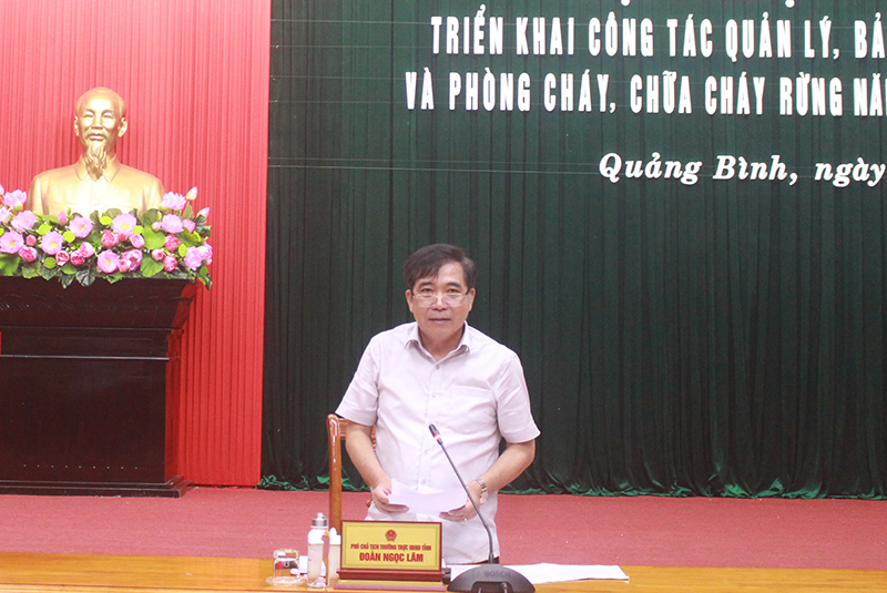 Đồng chí Đoàn Ngọc Lâm, Phó Chủ tịch Thường trực UBND kết luận tại hội nghị