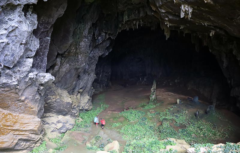 Một hệ thống hang động tại xã Tân Hóa.