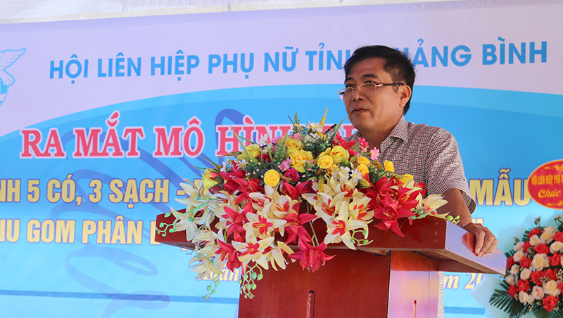 Đồng chí Phó Chủ tịch Thường trực UBND tỉnh Đoàn Ngọc Lâm phát biểu tại buổi lễ