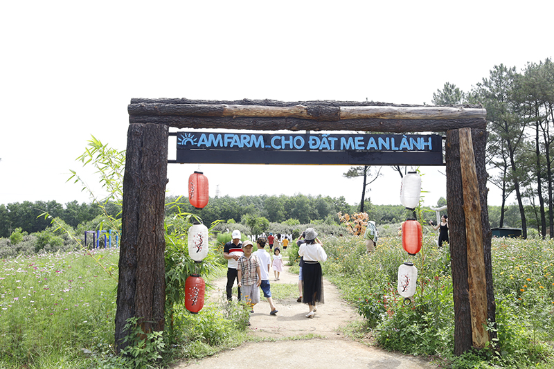Du lịch cộng đồng như An Mã Farm (Lệ Thủy) hút khách tham quan.