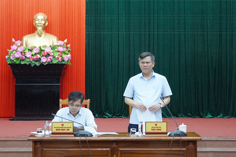 Chủ tịch UBND tỉnh Trần Thắng chỉ đạo các sở, ngành, địa phương quyết liệt đẩy nhanh tiến độ GPMB của dự án.