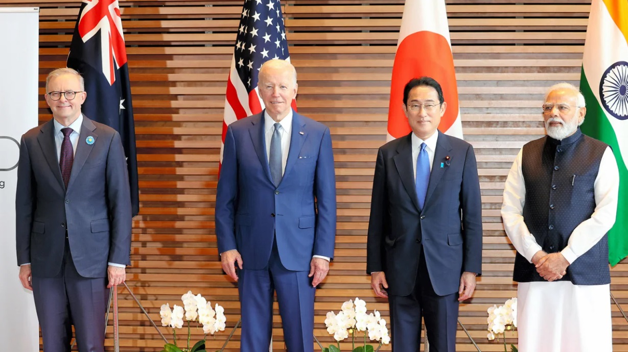 Thủ tướng Australia Anthony Albanese, Tổng thống Mỹ Joe Biden, Thủ tướng Nhật Bản Fumio Kishida và Thủ tướng Ấn Độ Narendra Modi trước cuộc họp Quad ngày 24/5/2022 tại Tokyo, Nhật Bản. Ảnh: Getty Images