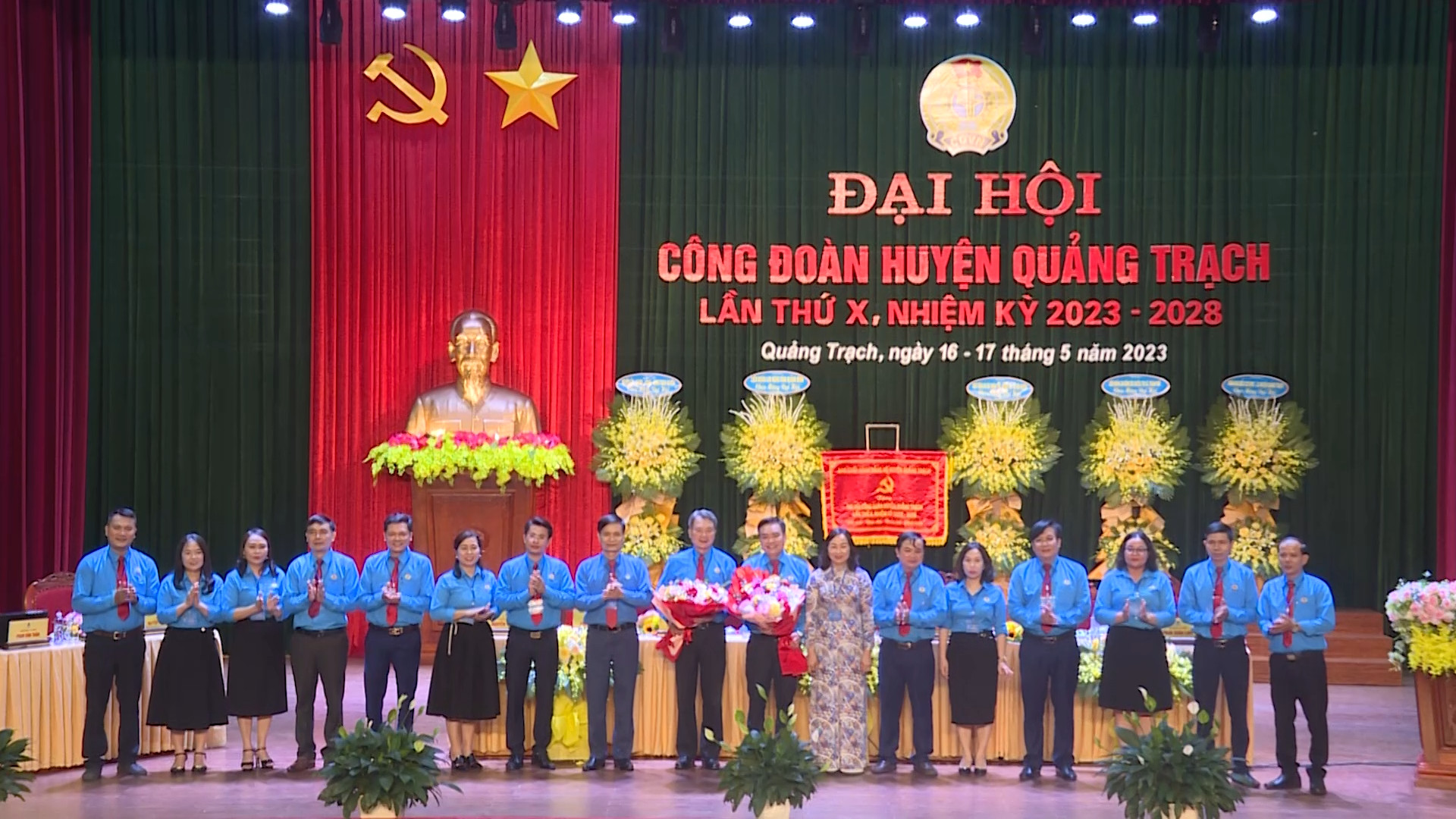 : Ban chấp hành LĐLĐ huyện Quảng Trạch khoá X, nhiệm kỳ 2023 -2028 ra mắt đại hội.