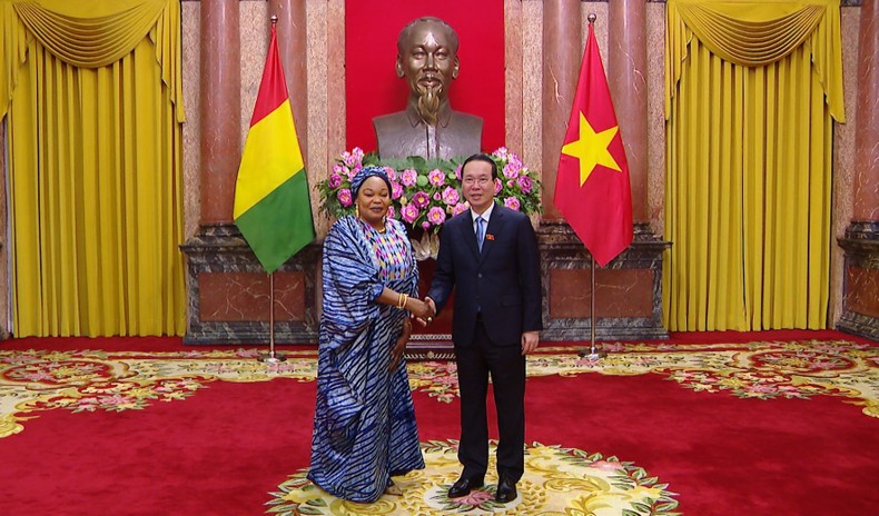 Chủ tịch nước Võ Văn Thưởng tiếp Đại sứ Guinea.