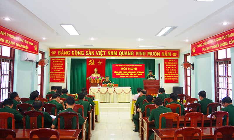 Ban Chỉ huy Quân sự huyện Tuyên Hóa: Tổng kết thực hiện Luật Sĩ quan Quân đội nhân dân Việt Nam
