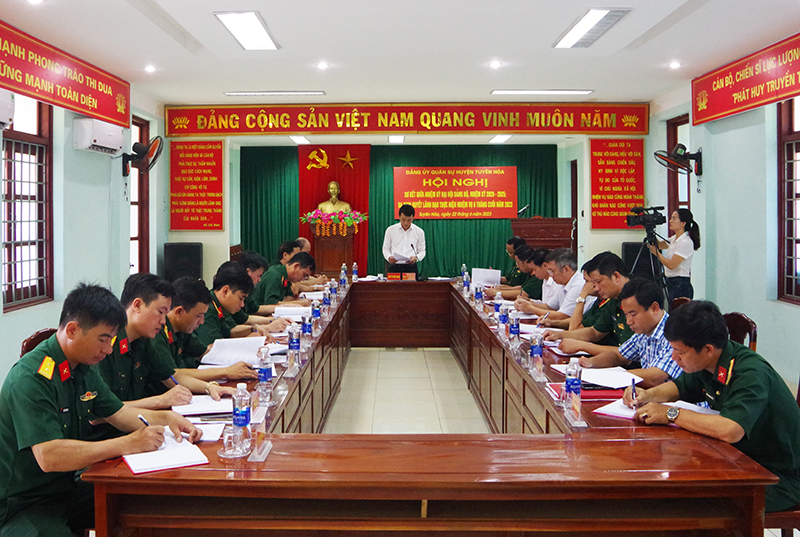 Đảng ủy Quân sự huyện Tuyên Hóa: Tiếp tục hoàn thành tốt nhiệm vụ quốc phòng