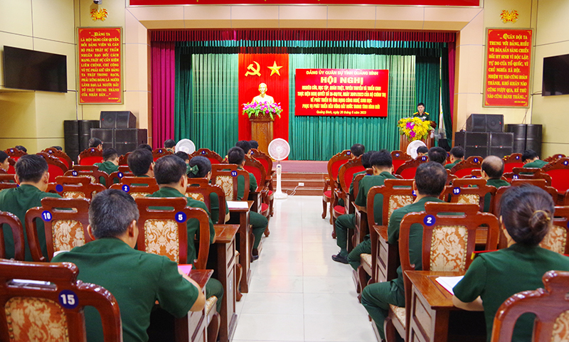 Đảng ủy quân sự tỉnh: Quán triệt, triển khai thực hiện Nghị quyết số 36 của Bộ Chính trị
