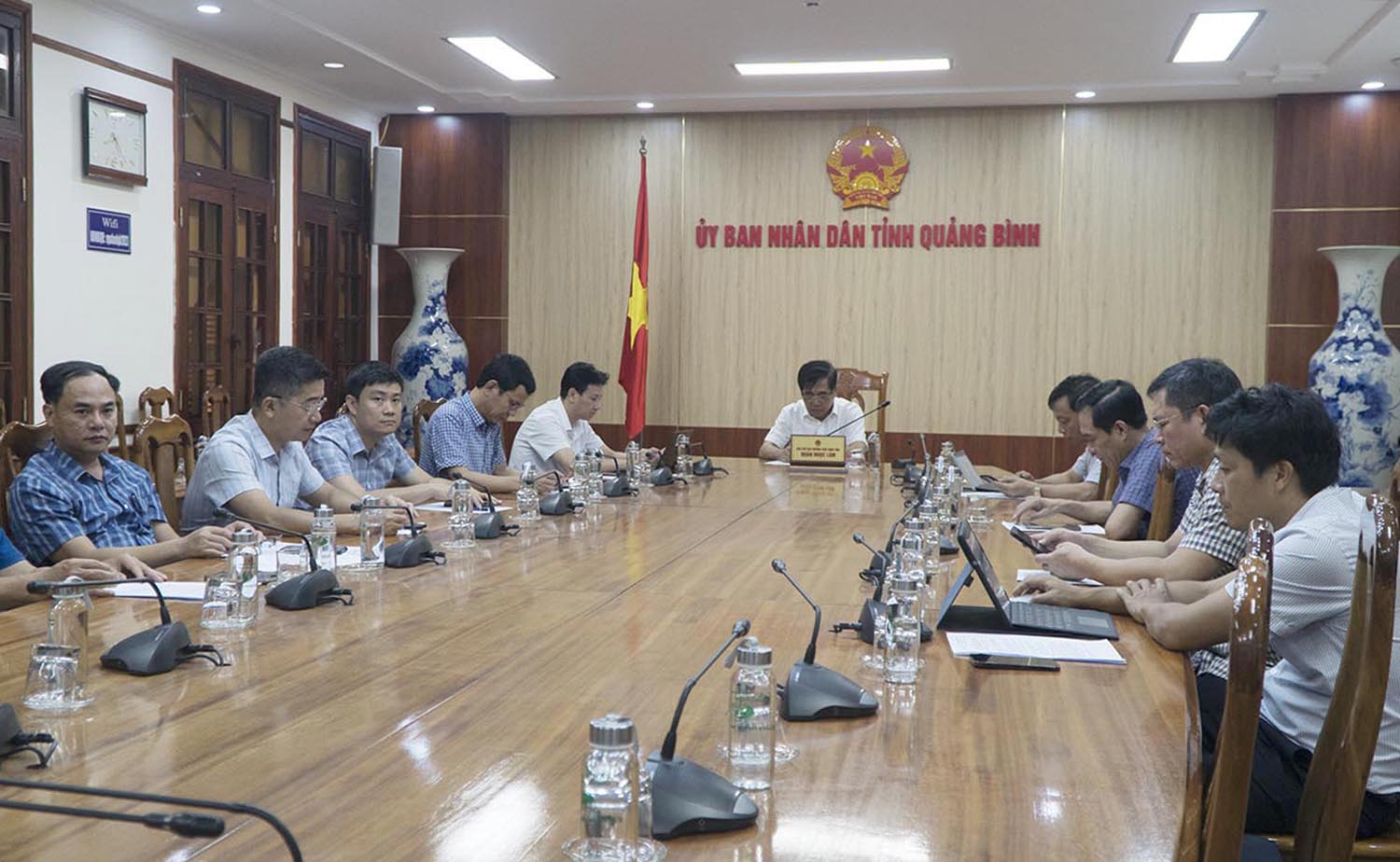 Đồng chí Phó Chủ tịch Thường trực UBND tỉnh Đoàn Ngọc Lâm chủ trì điểm cầu tại Quảng Bình