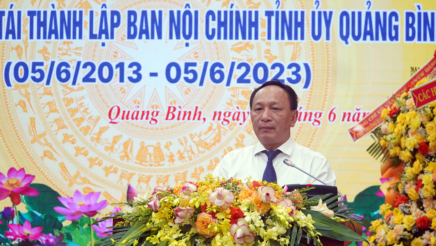 Đồng chí Phó Bí thư Thường trực Tỉnh ủy Trần Hải Châu phát biểu chúc mừng tại lễ kỷ niệm
