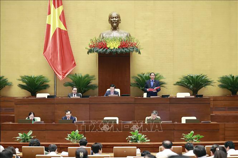 Chiều 2/6, Phó Chủ tịch Quốc hội Trần Quang Phương điều hành phiên họp. Ành: Doãn Tấn/TTXVN