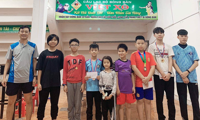 Câu lạc bộ Bóng bàn Việt Xô-nơi ươm mầm những tay vợt trẻ.