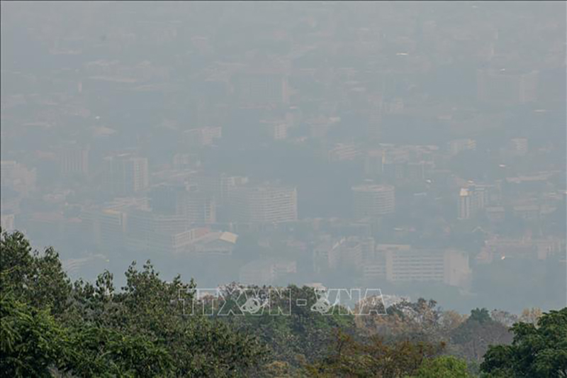 Khói mù ô nhiễm bao phủ dày đặc tại Chiang Mai, Thái Lan, ngày 10/3/2023. Ảnh minh họa: AFP/TTXVN