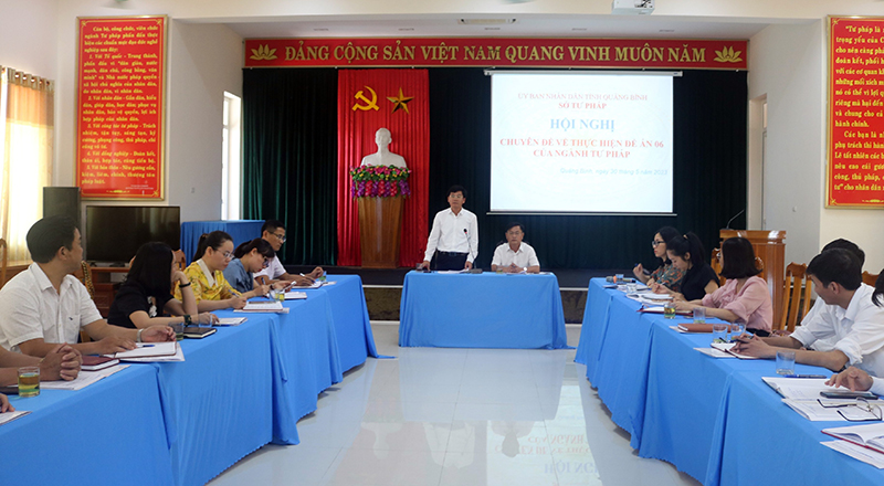 Sở Tư pháp tổ chức hội nghị chuyên đề đánh giá kết quả đạt được sau hơn một năm triển khai Đề án 06.