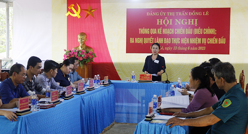 Đảng ủy TT. Đồng Lê họp và ban hành Nghị quyết lãnh đạo thực hiện nhiệm vụ chiến đấu.
