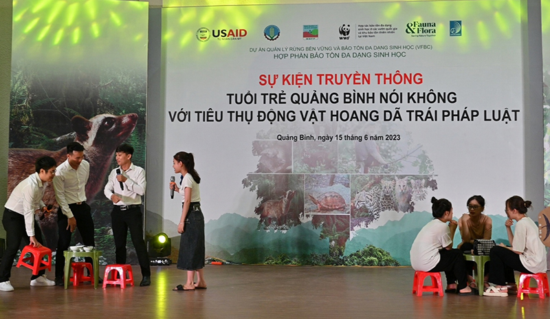 Tiết mục kịch tuyên truyền bảo vệ động vật hoang dã