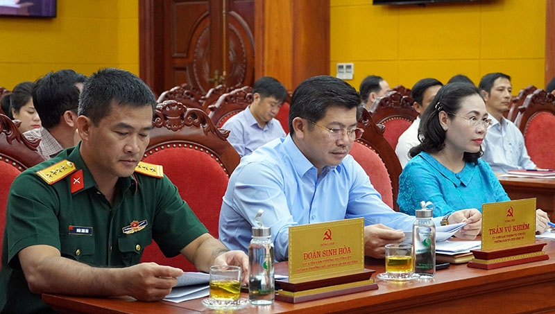Đại biểu dự hội nghị tại điểm cầu Quảng Bình