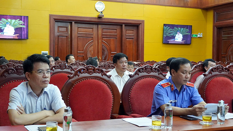 Đại biểu dự hội nghị tại điểm cầu Quảng Bình