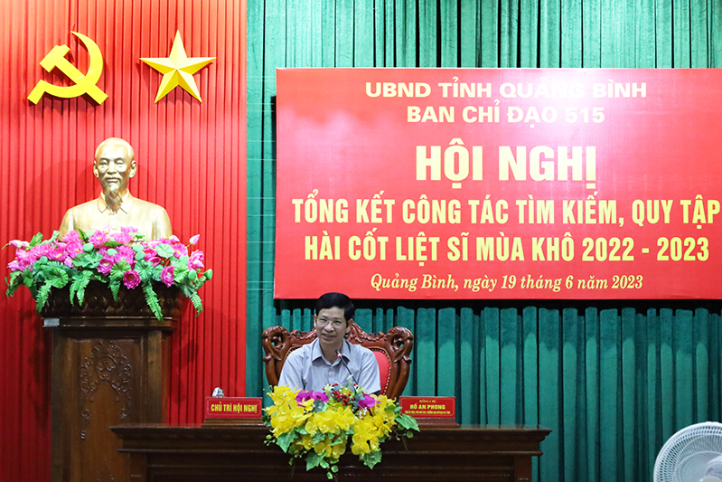 Đồng chí Phó Chủ tịch UBND tỉnh, Trưởng BCĐ 515 tỉnh Hồ An Phong chủ trì hội nghị.
