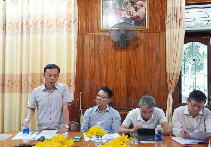 Lãnh đạo Sở Nông nghiệp-PTNT phát biểu tại buổi làm việc.