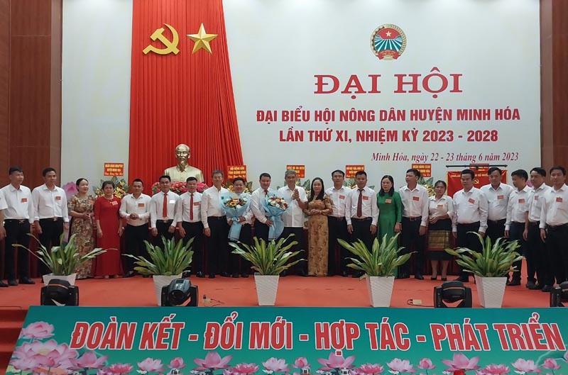 Ban Chấp hành Hội Nông dân huyện Minh Hóa nhiệm kỳ 2023 - 2028 ra mắt.