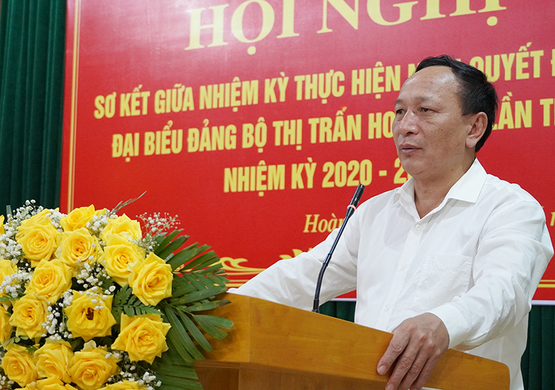 Đồng chí Phó Bí thư Thường trực Tỉnh ủy Trần Hải Châu phát biểu chỉ đạo tại hội nghị.