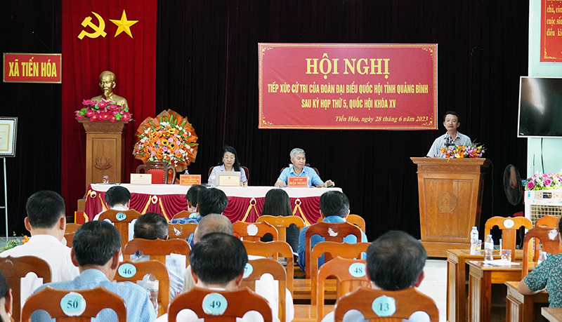 Đại diện Đoàn đại biểu Quốc hội tỉnh thông báo kết quả kỳ họp thứ 5, Quốc hội khóa XV.