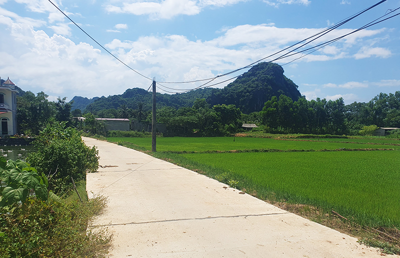 Một công trình đường giao thông nội đồng được phát hiện có sai phạm sau thanh tra.