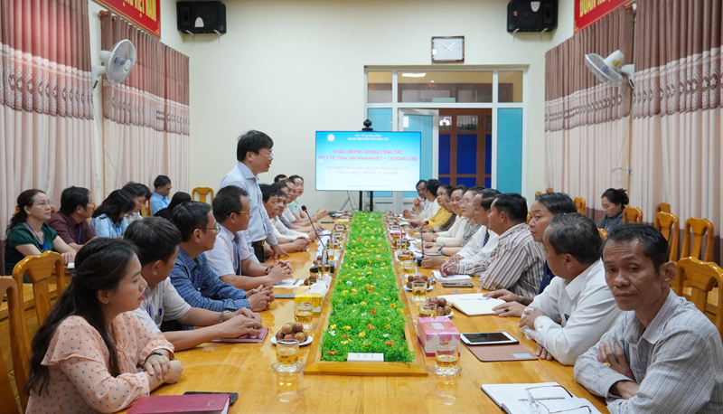 Toàn cảnh buổi làm việc giữa Trung tâm kiểm soát bệnh tật  Quảng Bình và Sở Y tế Sạ-vẳn-na-khệt.  