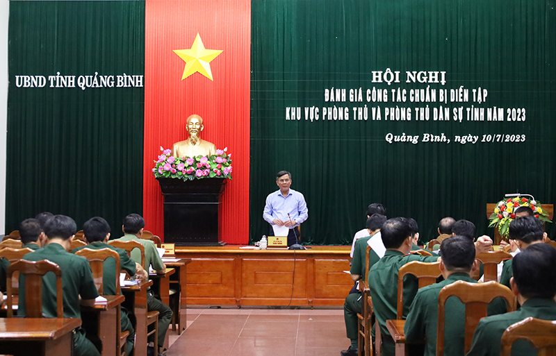 Rà soát công tác chuẩn bị diễn tập khu vực phòng thủ và phòng thủ dân sự tỉnh