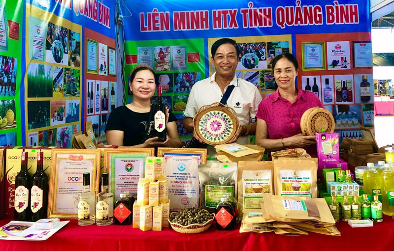 Các HTX Quảng Bình giới thiệu, trưng bày hàng hóa tại hội chợ