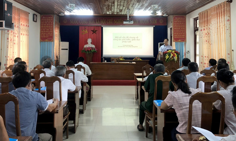 Tập huấn về công tác phổ biến, giáo dục pháp luật cho đội ngũ tuyên truyền viên cơ sở.