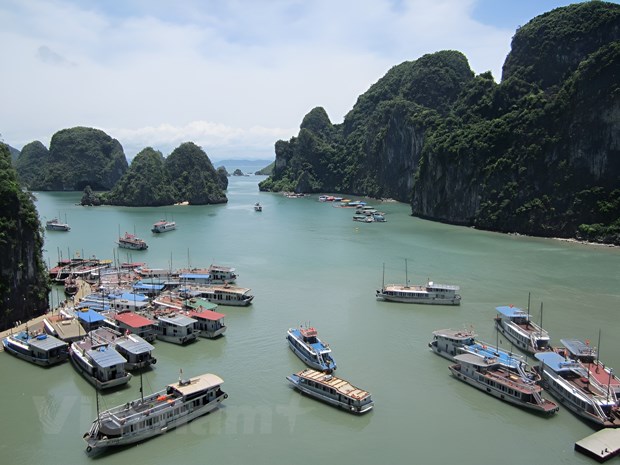 Vịnh Hạ Long nằm ở vị trí đầu tiên trong Top16 di sản UNESCO ấn tượng nhất Đông Nam Á. (Ảnh: Bích Hằng/Vietnam+)