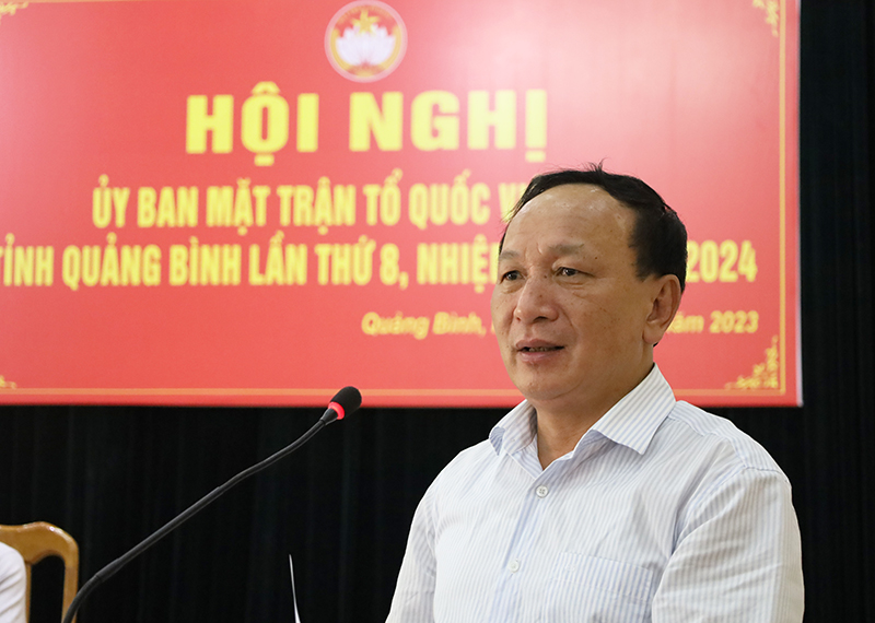 Đồng chí Phó Bí thư Thường trực Tỉnh ủy Trần Hải Châu phát biểu chỉ đạo tại hội nghị.