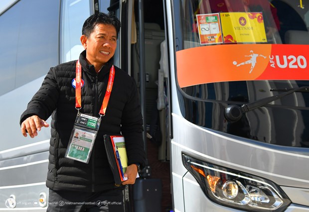 Đội tuyển U23 Việt Nam với lực lượng các cầu thủ U20 do Huấn luyện viên Hoàng Anh Tuấn phụ trách. (Nguồn: VFF)
