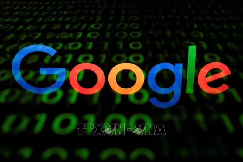Biểu tượng của Google trên màn hình máy tính bảng. Ảnh minh họa: AFP/TTXVN 