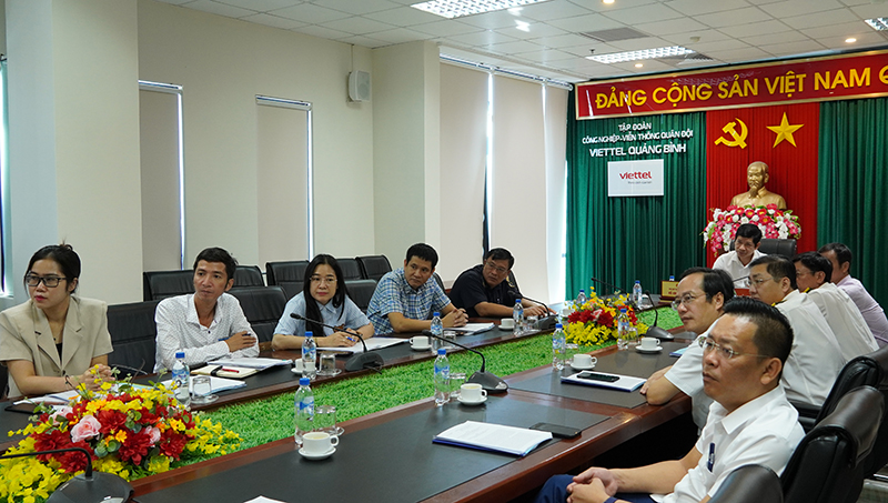  Quang cảnh hội nghị tại điểm cầu tỉnh Quảng Bình.