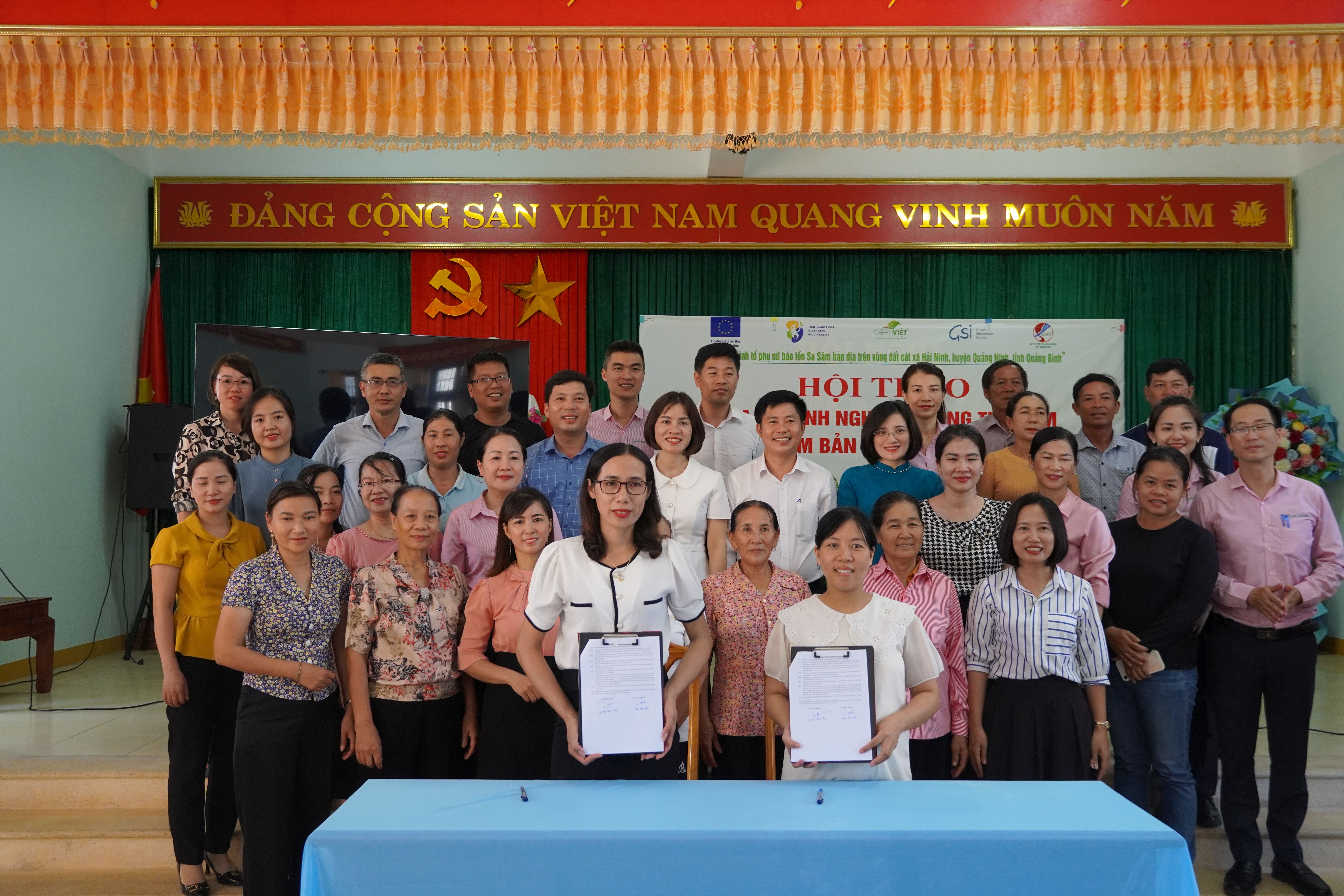 Tổ hợp tác bảo tồn sa sâm bản địa Hải Ninh và Công ty TNHH MTV An Nông đã ký kết hợp đồng tiêu thụ sản phẩm.